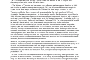 Resolution No. 22/2006/NQ-CP, on the Government’s August 2006 regular meeting
