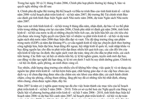 Nghị quyết 22/2006/NQ-CP Phiên họp chính phủ thường kỳ tháng 8 năm 2006