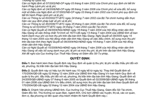 Quyết định 30/2006/QĐ-UBND quản lý thu phí, lệ phí đấu thầu phí xã, phường, thị trấn