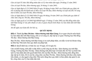 Quyết định 26/2006/QĐ-UBND thành lập Ban Thi đua Khen thưởng Hậu Giang