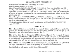 Quyết định 44/2006/QĐ-UBND  thu hồi đất, giao đất, cho thuê đất
