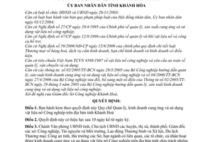 Quyết định 75/2006/QĐ-UBND Quy chế quản lý kinh doanh cung ứng