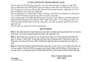 Quyết định 79/2006/QĐ-UBND quy định chính sách khuyến khích đối với cán bộ, công chức, viên chức tự nguyện nghỉ hưu trước tuổi, nghỉ thôi việc