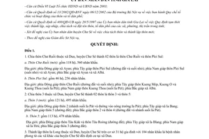 Quyết định 68/2006/QĐ-UBND chia tách thành lập thôn Gia Lai