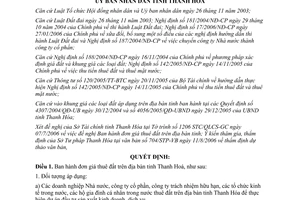 Quyết định 2470/2006/QĐ-UBND đơn giá thuê đất trên địa bàn tỉnh Thanh Hóa