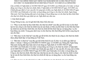 Thông tư 07/2006/TT-NHNN hoạt động mua cho thuê lại hình thức cho thuê tài chính theo 16/2001/NĐ-CP 65/2005/NĐ-CP