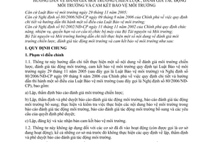 Thông tư 08/2006/TT-BTNMT hướng dẫn đánh giá môi trường chiến lược tác động môi trường cam kết bảo vệ môi trường