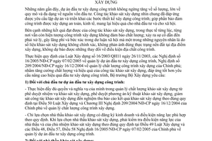 Chỉ thị 12/2006/CT-BXD tăng cường chất lượng hiệu quả công tác khảo sát xây dựng