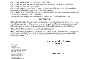 Quyết định 33/2006/QĐ-UBND cấp giấy chứng nhận quyền sở hữu