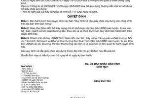 Quyết định 32/2006/QĐ-UBND cấp giấy phép xây dựng