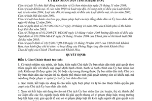 Quyết định 79/2006/QĐ-UBND xử lý đơn khiếu nại, tố cáo tranh chấp đất đai