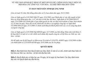 Quyết định 2824/2006/QĐ-UBND cơ chế chính sách thực hiện xã hội hóa Quảng Ninh