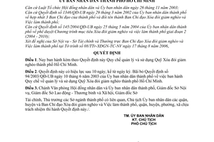 Quyết định 140/2006/QĐ-UBND Quy chế quản lý sử dụng Quỹ Xóa đói giảm nghèo thành phố Hồ Chí Minh