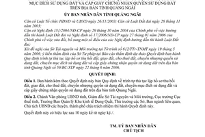 Quyết định 55/2006/QĐ-UBND trình tự thủ tục lập hồ sơ thu hồi đất