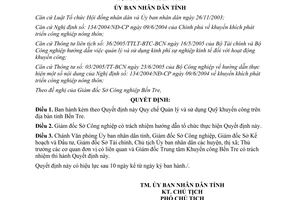 Quyết định 2039/2006/QĐ-UBND quản lý sử dụng quỹ khuyến công Bến Tre