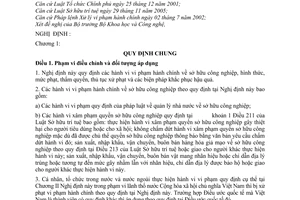 Nghị định 106/2006/NĐ-CP xử phạt vi phạm hành chính sở hữu công nghiệp