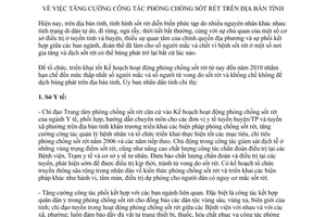 Chỉ thị 19/CT-UBND năm 2006 phòng chống sốt rét tỉnh Đắk Lắk