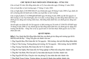 Quyết định 2892/QĐ-UBND năm 2006 thành lập Hội đồng thẩm định báo cáo đánh giá
