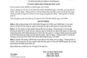 Quyết định 46/2006/QĐ-UBND chi trợ cấp ưu đãi người có công cách mạng Quảng Nam