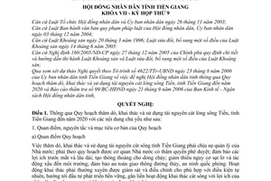 Nghị quyết 101/2006/NQ-HĐND thông qua Quy hoạch thăm dò, khai thác