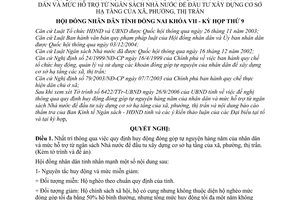 Nghị quyết 77/2006/NQ-HĐND quy định huy động đóng góp tự nguyện và mức hỗ trợ từ ngân sách nhà nước xây dựng cơ sở hạ tầng xã phường thị trấn