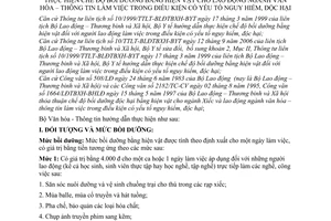 Hướng dẫn 2915/2006/HD-BVHTT thực hiện chế độ bồi dưỡng bằng hiện vật lao động ngành văn hóa thông tin làm việc nguy hiểm độc hại