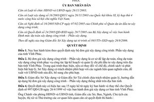 Quyết định 72a/2006/QĐ-UBND đơn giá xây dựng công trình phần xây dựng tỉnh
