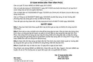 Quyết định 72d/2006/QĐ-UBND bảng giá ca máy và thiết bị thi công xây dựng