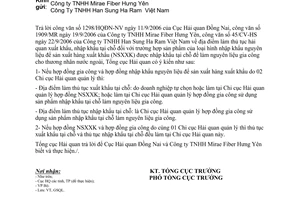 Công văn 4619/TCHQ-GSQL địa điểm làm thủ tục hải quan xuất khẩu, nhập khẩu tại chỗ
