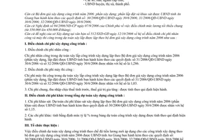 Công văn 3247/UBND-XDCB hệ số điều chỉnh chi phí nhân công và máy thi công