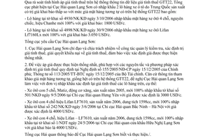 Công văn 4974/TCHQ-KTTT giá tính thuế xe ô tô