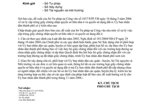 Công văn 7817/UBND-ĐT xử lý việc cấp trùng giấy chứng nhận quyền sở hữu nhà ở và quyền sử dụng đất