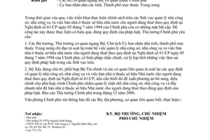 Công văn 6208/VPCP-CN quản lý nhà công sở, nhà công vụ và bán nhà ở thuộc sở hữu Nhà nước theo NĐ 61/CP