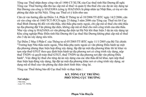 Công văn 4020/TCT-THTK thủ tục cấp mã số thuế và quản lý thu thuế cho các dự án xây dựng tại Hải Dương của công ty HAZAMA