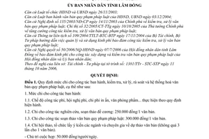 Quyết định 67/2006/QĐ-UBND mức chi bảo đảm kinh phí cho công tác xây dựng kiểm tra xử lý văn bản quy phạm pháp luật