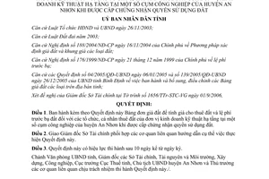 Quyết định 107/2006/QĐ-UBND Bảng đơn giá đất tính giá cho thuê đất lệ phí trước bạ đất Bình Định