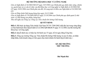 Quyết định 19/2006/QĐ-BKHCN bắt buộc áp dụng Tiêu chuẩn Việt Nam chất lượng xăng