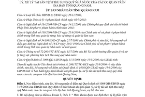Quyết định 2812/QĐ-UBND 2006 sửa đổi mức khoán chi phí xử lý tài sản tịch thu sung quỹ Quảng Nam