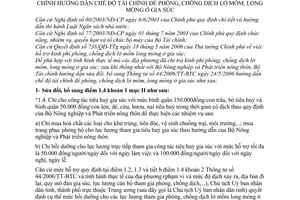 Thông tư 92/2006/TT-BTC chế độ tài chính phòng, chống dịch lở mồm, long móng gia súc sửa đổi 44/2006/TT-BTC