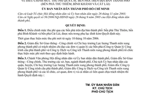 Quyết định 146/2006/QĐ-UBND điều chỉnh mức thu phí qua bến phà thành phố bến phà Thủ Thiêm, Bình Khánh và Cát Lái