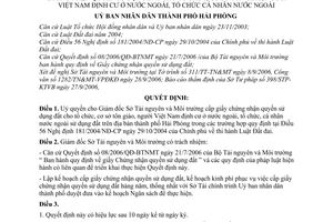 Quyết định 2194/2006/QĐ-UBND ủy quyền cho Giám đốc Sở Tài nguyên và Môi trường cấp giấy chứng nhận quyền sử dụng đất