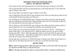 Nghị quyết 18/2006/NQ-HĐND thông qua Đề án Phân cấp nguồn thu nhiệm vụ chi