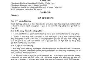 Nghị định 117/2006/NĐ-CP tổ chức hoạt động Thanh tra Công nghiệp