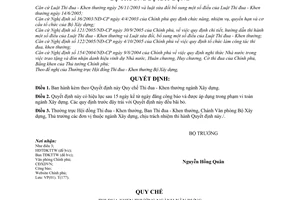 Quyết định 34/2006/QĐ-BXD Quy chế Thi đua - Khen thưởng ngành Xây dựng