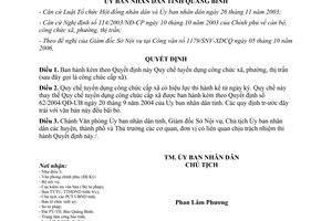 Quyết định 44/2006/QĐ-UBND quy chế tuyển dụng công chức cấp xã Quảng Bình