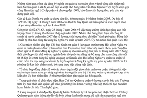 Chỉ thị 03/2006/CT-UBND tuyển chọn gọi công dân nhập ngũ đăng ký nghĩa vụ quân sự năm 2007 Quận 4