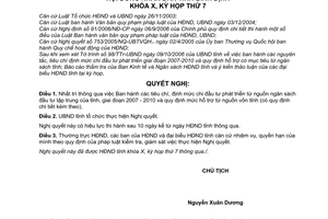 Nghị quyết 17/2006/NQ-HĐND tiêu chí, định mức chi đầu tư phát triển ngân sách
