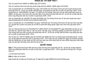 Nghị quyết 133/2006/NQ-HĐND thực hiện Chương trình 135 giai đoạn II Sơn La