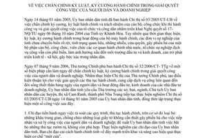 Chỉ thị 31/CT-UBND 2006 chấn chỉnh kỷ luật kỷ cương hành chính Khánh Hòa