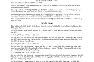 Quyết định 82/2006/QĐ-UBND chia tách thành lập đổi tên tổ dân phố Gia Lai